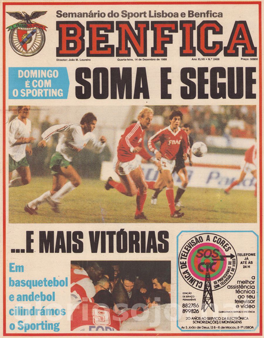 jornal o benfica 2408 1988-12-14